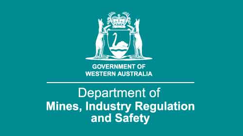 Government of Western Australia Department of Mines Industry Regulation and Safety logo